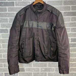 Xelement Motorcycle Jacket Men's 3XL Leather Nylon‎ Waterproof Zip Out Lining